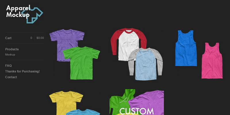 Screenshot of Apparel Mockup